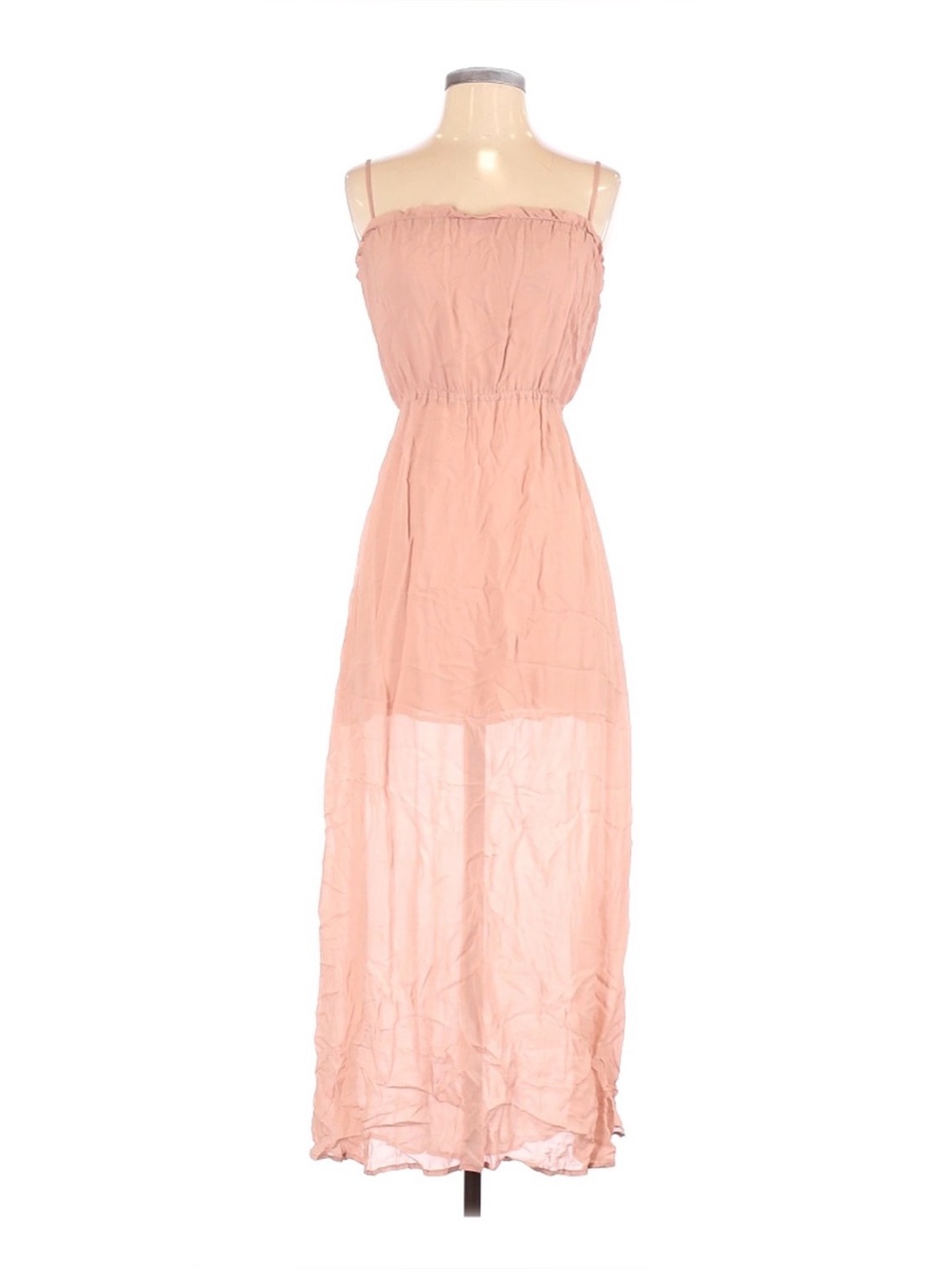 Women’s Blush Pink Strapless Maxi Dress